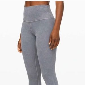 Lululemon sz 8 RARE Wunder Under High-Rise Tights Leggings Snow Washed Luna 28”